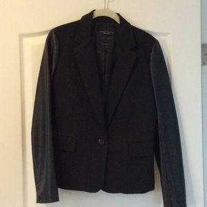 Sanctuary Black blazer.  Faux leather sleeves